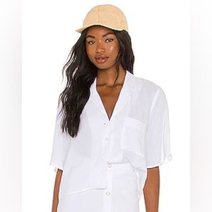 BCBG white button front top REVOLVE SIZE S